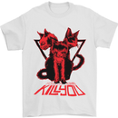 Demonic Cats Halloween Horror Witch Demons Mens T-Shirt Cotton Gildan White