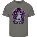 Demonic Satanic Rabbit With Skulls Mens Cotton T-Shirt Tee Top Charcoal