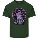 Demonic Satanic Rabbit With Skulls Mens Cotton T-Shirt Tee Top Forest Green