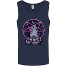 Demonic Satanic Rabbit With Skulls Mens Vest Tank Top Navy Blue
