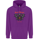 Devil Burger Demon Satan Grim Reaper BBQ Childrens Kids Hoodie Purple