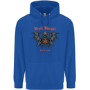 Devil Burger Demon Satan Grim Reaper BBQ Childrens Kids Hoodie Royal Blue