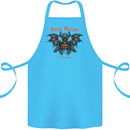 Devil Burger Demon Satan Grim Reaper BBQ Cotton Apron 100% Organic Turquoise