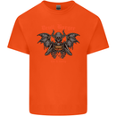 Devil Burger Demon Satan Grim Reaper BBQ Kids T-Shirt Childrens Orange