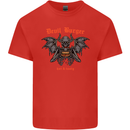 Devil Burger Demon Satan Grim Reaper BBQ Kids T-Shirt Childrens Red