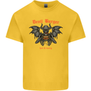Devil Burger Demon Satan Grim Reaper BBQ Kids T-Shirt Childrens Yellow