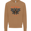 Devil Burger Demon Satan Grim Reaper BBQ Mens Sweatshirt Jumper Caramel Latte