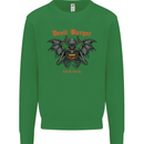 Devil Burger Demon Satan Grim Reaper BBQ Mens Sweatshirt Jumper Irish Green