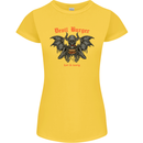 Devil Burger Demon Satan Grim Reaper BBQ Womens Petite Cut T-Shirt Yellow