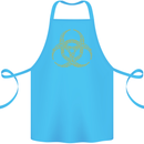 Digital Biohazard Gaming Gamer Zombie Cotton Apron 100% Organic Turquoise