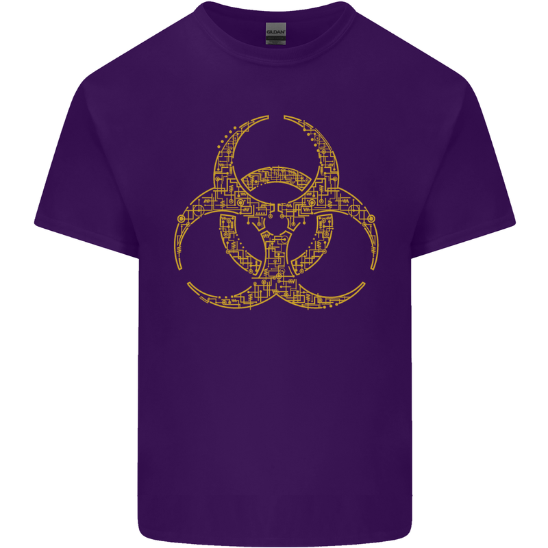 Digital Biohazard Gaming Gamer Zombie Mens Cotton T-Shirt Tee Top Purple