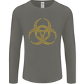 Digital Biohazard Gaming Gamer Zombie Mens Long Sleeve T-Shirt Charcoal