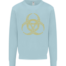 Digital Biohazard Gaming Gamer Zombie Mens Sweatshirt Jumper Light Blue