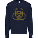 Digital Biohazard Gaming Gamer Zombie Mens Sweatshirt Jumper Navy Blue
