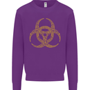 Digital Biohazard Gaming Gamer Zombie Mens Sweatshirt Jumper Purple