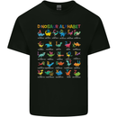 Dinosaur Alphabet T-Rex Funny Mens Cotton T-Shirt Tee Top Black