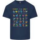 Dinosaur Alphabet T-Rex Funny Mens Cotton T-Shirt Tee Top Navy Blue