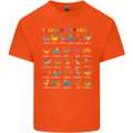 Dinosaur Alphabet T-Rex Funny Mens Cotton T-Shirt Tee Top Orange