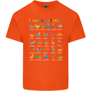 Dinosaur Alphabet T-Rex Funny Mens Cotton T-Shirt Tee Top Orange