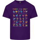 Dinosaur Alphabet T-Rex Funny Mens Cotton T-Shirt Tee Top Purple