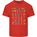 Dinosaur Alphabet T-Rex Funny Mens Cotton T-Shirt Tee Top Red