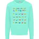 Dinosaur Alphabet T-Rex Funny Mens Sweatshirt Jumper Peppermint