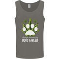 Distracted by Dogs and Weed Funny Drugs Mens Vest Tank Top Charcoal