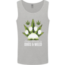 Distracted by Dogs and Weed Funny Drugs Mens Vest Tank Top Sports Grey
