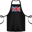 Distressed Union Jack Flag Great Britain Cotton Apron 100% Organic Black