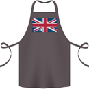 Distressed Union Jack Flag Great Britain Cotton Apron 100% Organic Dark Grey