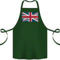 Distressed Union Jack Flag Great Britain Cotton Apron 100% Organic Forest Green