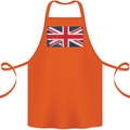 Distressed Union Jack Flag Great Britain Cotton Apron 100% Organic Orange