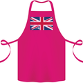 Distressed Union Jack Flag Great Britain Cotton Apron 100% Organic Pink