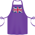 Distressed Union Jack Flag Great Britain Cotton Apron 100% Organic Purple