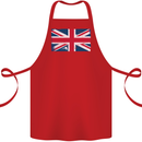 Distressed Union Jack Flag Great Britain Cotton Apron 100% Organic Red