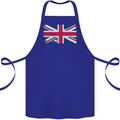 Distressed Union Jack Flag Great Britain Cotton Apron 100% Organic Royal Blue