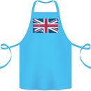 Distressed Union Jack Flag Great Britain Cotton Apron 100% Organic Turquoise