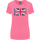 Distressed Union Jack Flag Great Britain Womens Wider Cut T-Shirt Azalea