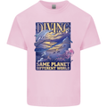 Diver Same Planet Different World Mens Cotton T-Shirt Tee Top Light Pink