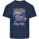 Diver Same Planet Different World Mens Cotton T-Shirt Tee Top Navy Blue