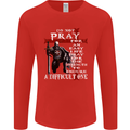 Do Not Pray Knights Templar St Georges Day Mens Long Sleeve T-Shirt Red