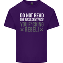 Do Not Read the Next Sentence Offensive Mens Cotton T-Shirt Tee Top Purple