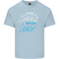 Do Your Squats Drink Water Gym Training Top Mens Cotton T-Shirt Tee Top Light Blue