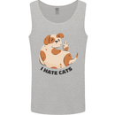 Dog I Hate Cats Funny Mens Vest Tank Top Sports Grey