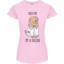 Dog Trust Me I'm a Dogctor Doctor Vet Funny Womens Petite Cut T-Shirt Light Pink