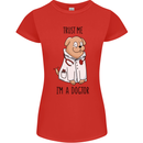 Dog Trust Me I'm a Dogctor Doctor Vet Funny Womens Petite Cut T-Shirt Red