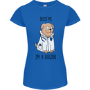 Dog Trust Me I'm a Dogctor Doctor Vet Funny Womens Petite Cut T-Shirt Royal Blue