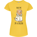 Dog Trust Me I'm a Dogctor Doctor Vet Funny Womens Petite Cut T-Shirt Yellow