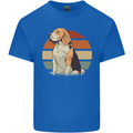 Dogs Beagle With a Retro Sunset Background Mens Cotton T-Shirt Tee Top Royal Blue