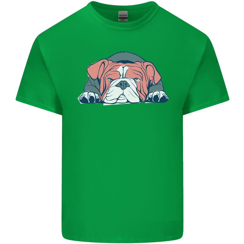 Dogs English Bulldog Mens Cotton T-Shirt Tee Top Irish Green